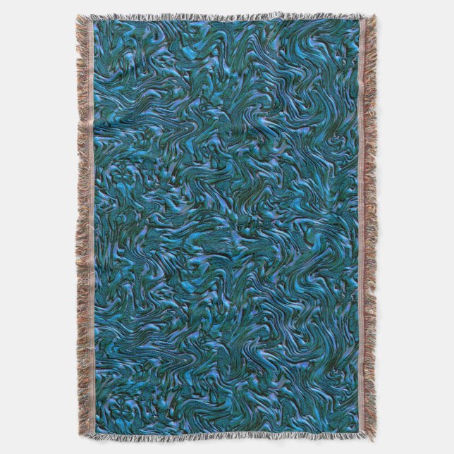 Cobertor Parede russa texturizada em azul de cadete queimad (Frente Vertical)