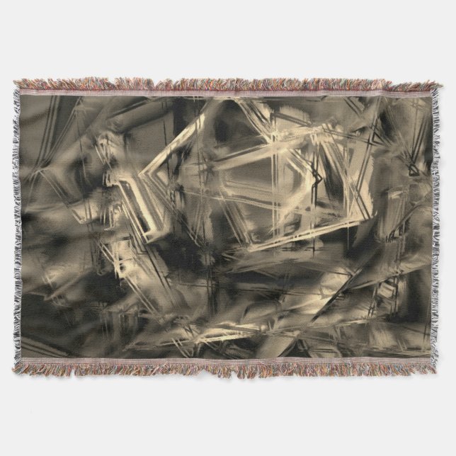 Cobertor Pares beges tortos manchados com "pinceladas" (Frente)