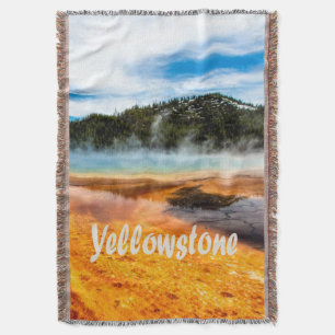 Cobertor Parque Nacional Yellowstone Montam Animais Naturai