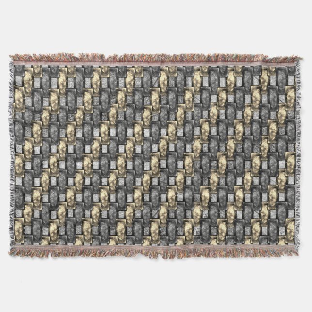 Cobertor Partes retangulares das ouros de cinzas esculpidas (Frente)