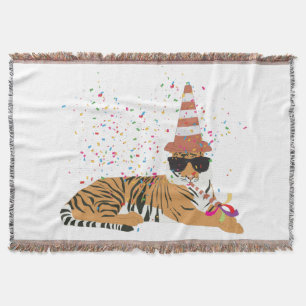Cobertor Partida de Tigre - Animais com festa