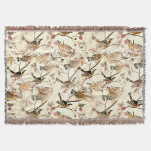 Cobertor Pássaros em um galho