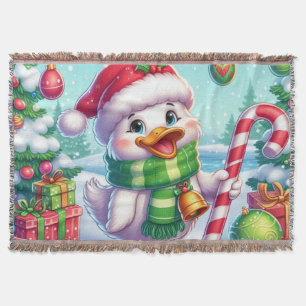 Cobertor Pato de Natal bonito e colorido