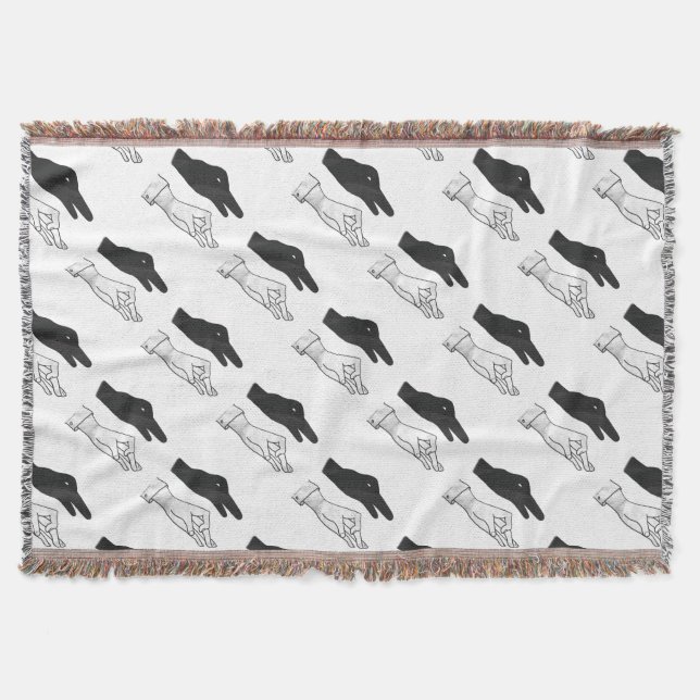 Cobertor Pato Silhouette Mão (Frente)