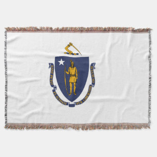 Cobertor Patriótico Impressão do Estado de Massachusetts