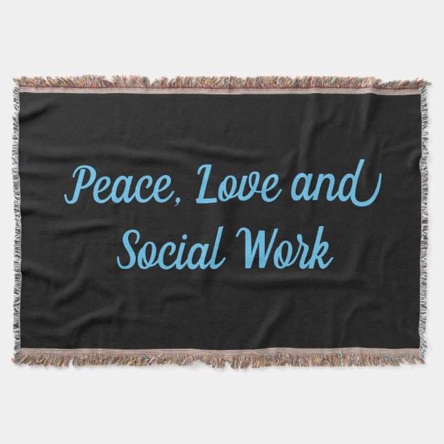 Cobertor Paz, Amor e Trabalho Social (Frente)