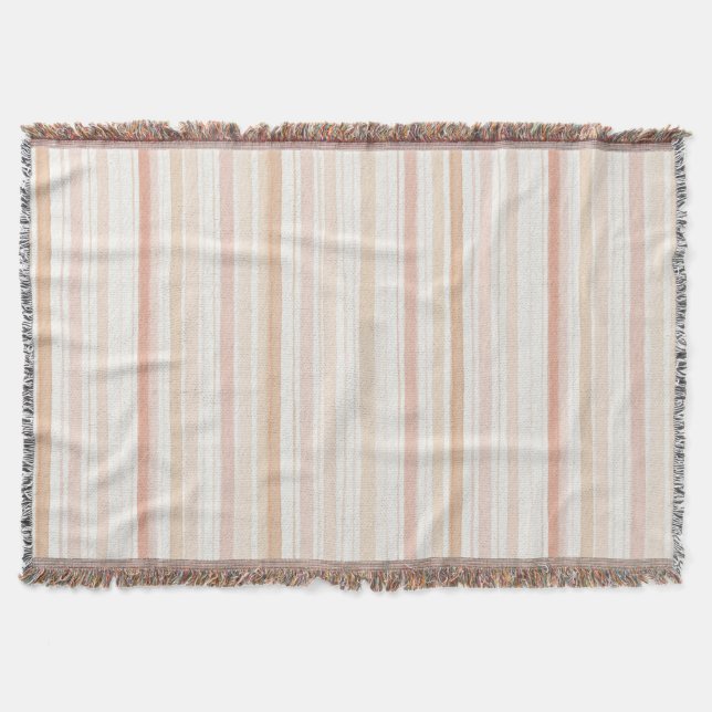 Cobertor Peach Blush Cream Stripes (Frente)