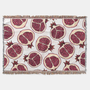 Cobertor Pedaços de romã em branco