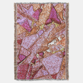 Cobertor Pedras vulcânicas pintadas cor-de-rosa