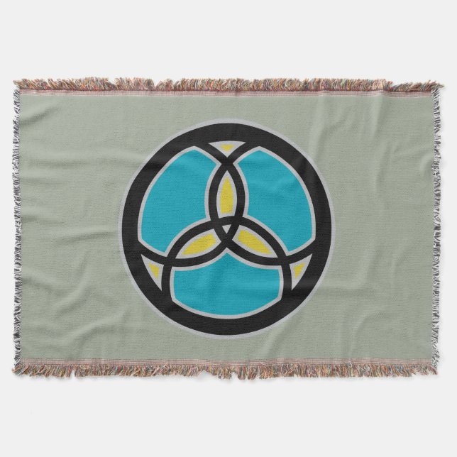 Cobertor Peixe Jesus Trindade Vitral - RWB (Frente)