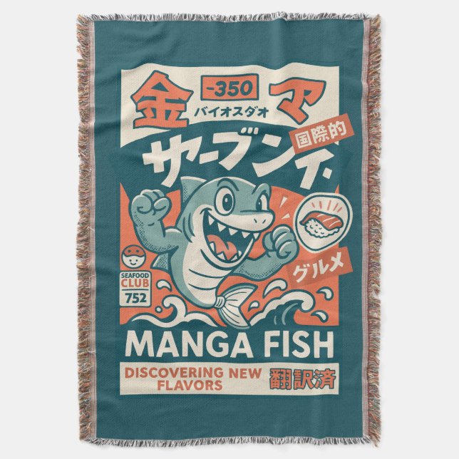 Cobertor Peixe Mangá (Frente Vertical)
