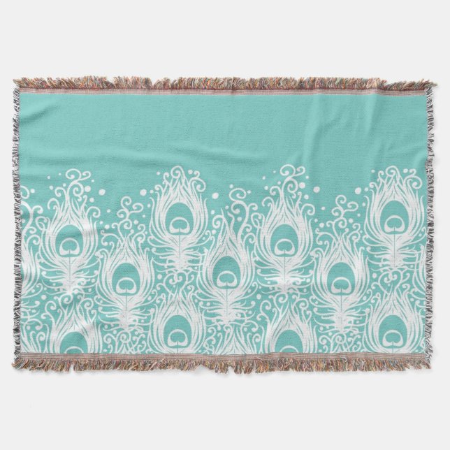 Cobertor Penas de pavão mole (Frente)