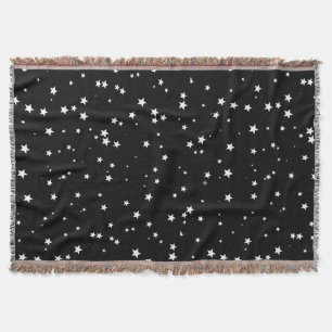 Cobertor Pequenas estrelas brancas em preto