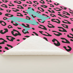 Cobertor pequeno de fleece sherpa estampado com le