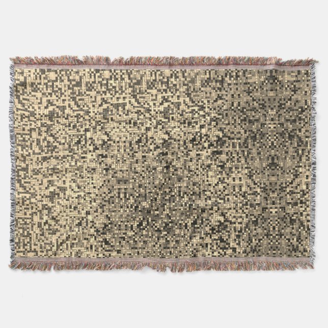 Cobertor Pequenos quadrados ou azulejos, beges ou caquis (Frente)