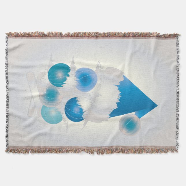 Cobertor Pérola e azul para o Natal (Frente)