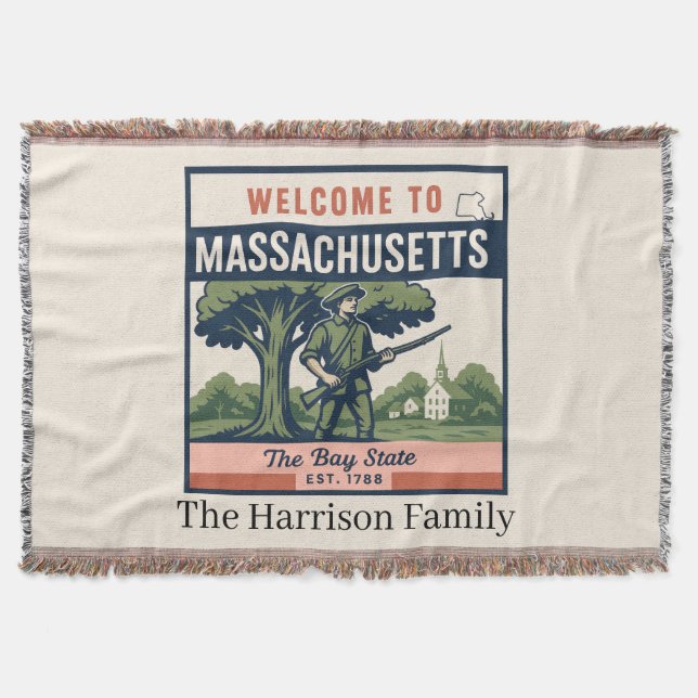 Cobertor Personalizado de Massachusetts (Frente)