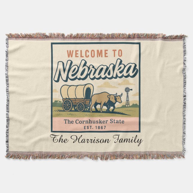 Cobertor Personalizado de Nebraska (Frente)