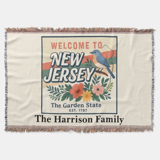 Cobertor Personalizado de New Jersey (Frente)