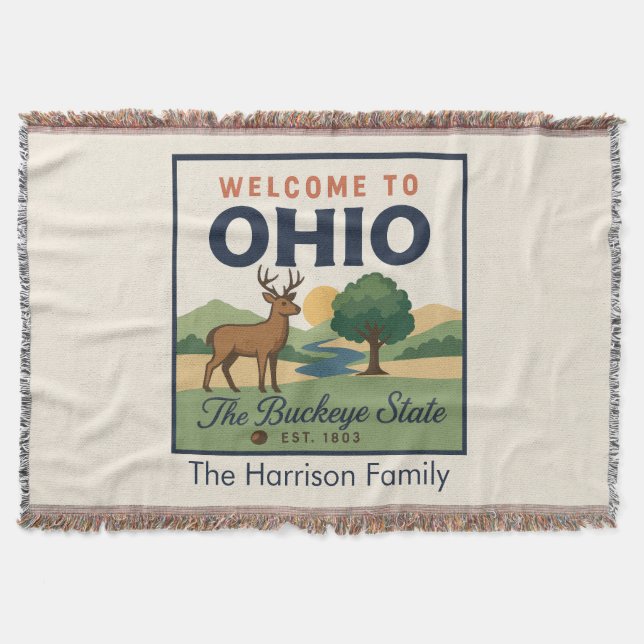 Cobertor Personalizado de Ohio (Frente)