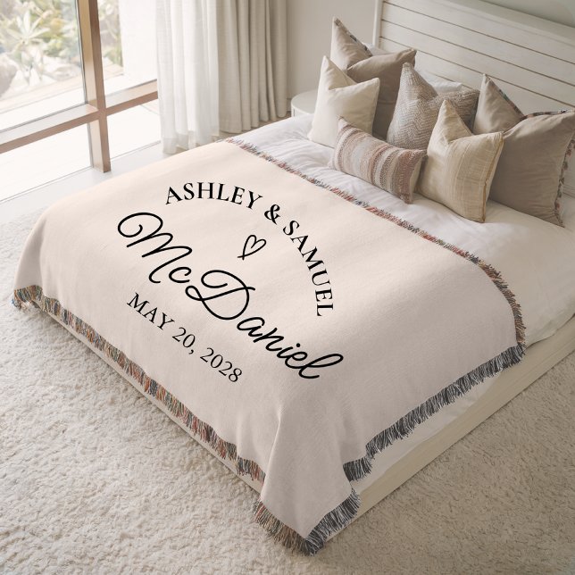 Cobertor Personalizado de Presente para a Noiva no (custom anniversary blanket, wedding anniversary gift, engagement blanket, couple name blanket,)