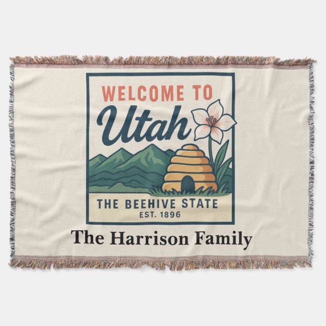 Cobertor Personalizado de Utah (Frente)
