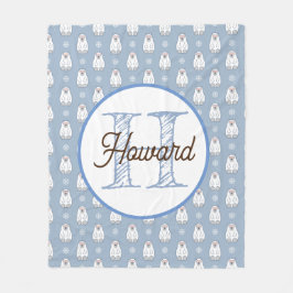 cobertor personalizado de velo-do-urso polar monog