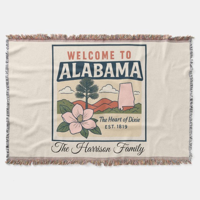 Cobertor Personalizado do Alabama (Frente)