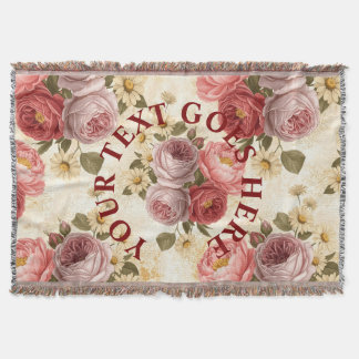 Cobertor Personalizado Floral Vintage Personalizado