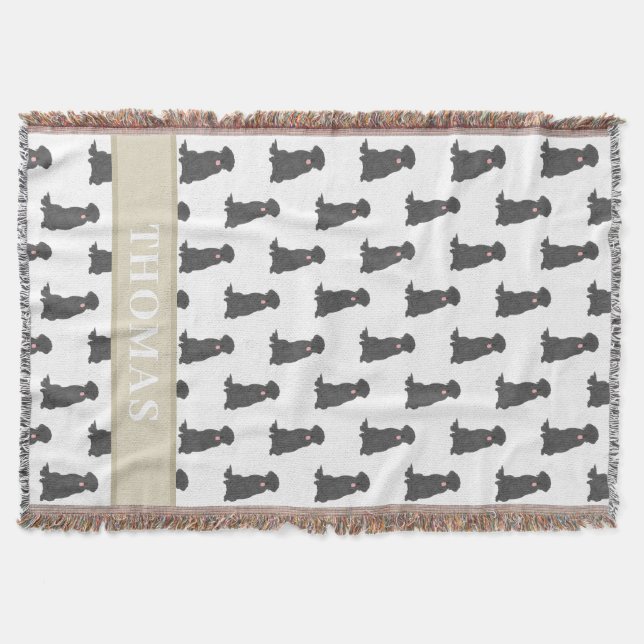 Cobertor Personalizado Labrador Retriever Preto Ro (Frente)