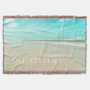 Cobertor Personalizado Meu Lugar Feliz de praia
