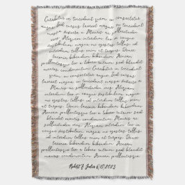 Cobertor Personalizado poema personalizado da música de cas