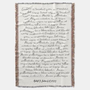 Cobertor Personalizado poema personalizado da música de cas