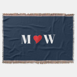 Cobertor Personalizar iniciais de casal A Ama B coração ver