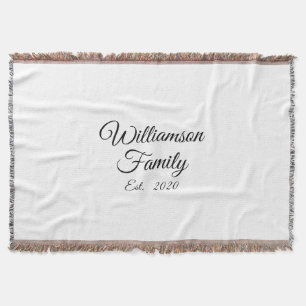 Cobertor Personalizar sobrenome do Casal, ano, número