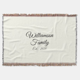 Cobertor Personalizar Sobrenome do casal, ano, número Marfi