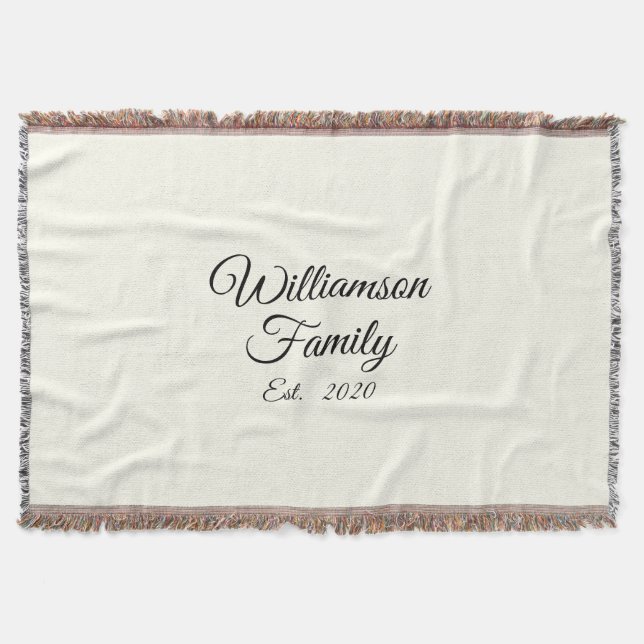 Cobertor Personalizar Sobrenome do casal, ano, número Marfi (Frente)