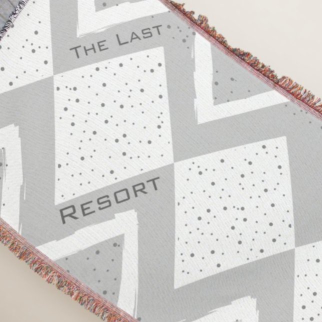 Cobertor Personalize sua Cinza da Casa de Praia Zig Zag (Criador carregado)