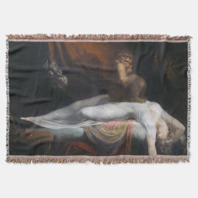 Cobertor Pesadelo de Henry Fuseli Gothic Macabre Dark Art (Frente)