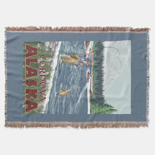 Cobertor Pescador da mosca - Cordova, Alaska