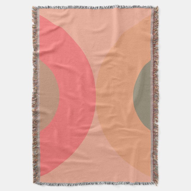 Cobertor Pêssego Moderno do Século médio e Oliva (Frente Vertical)