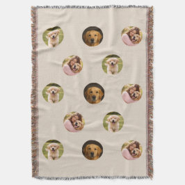 Cobertor Pet Family Photo Mother's Day Blanket Beige