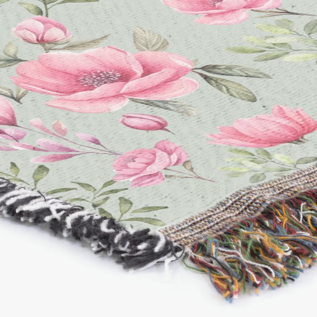 Cobertor Pétalas de Prado Rosado em Flor (Canto)