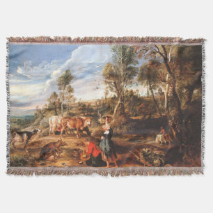 Cobertor Peter Paul Rubens Milkmaids with Cattle in a Lands
