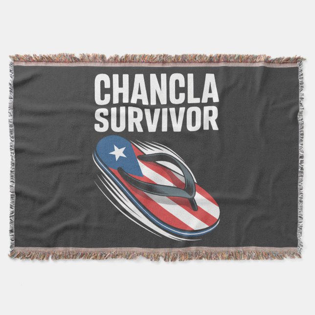 Cobertor piada espanhola engraçada sobrevivente de chinelo (Frente)