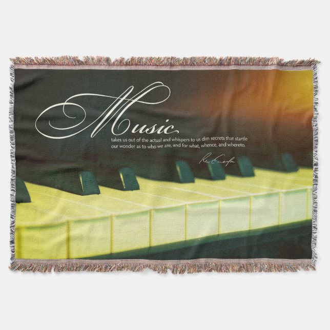 Cobertor Piano de Citação de Segredos Musicais (Frente)