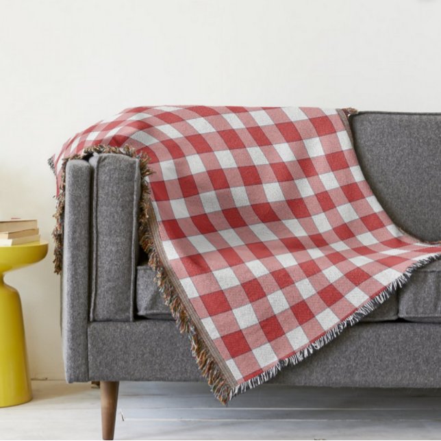 Cobertor Picnic branco equino elegante do interior checado (Criador carregado)