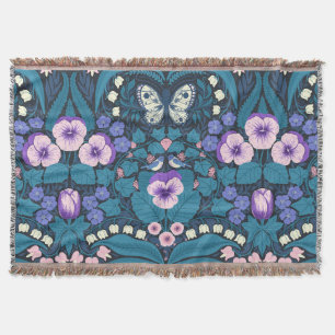 Cobertor Picos, aves e borboletas