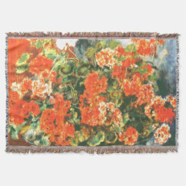 Cobertor Pierre-Auguste Renoir Geraniums E Cats