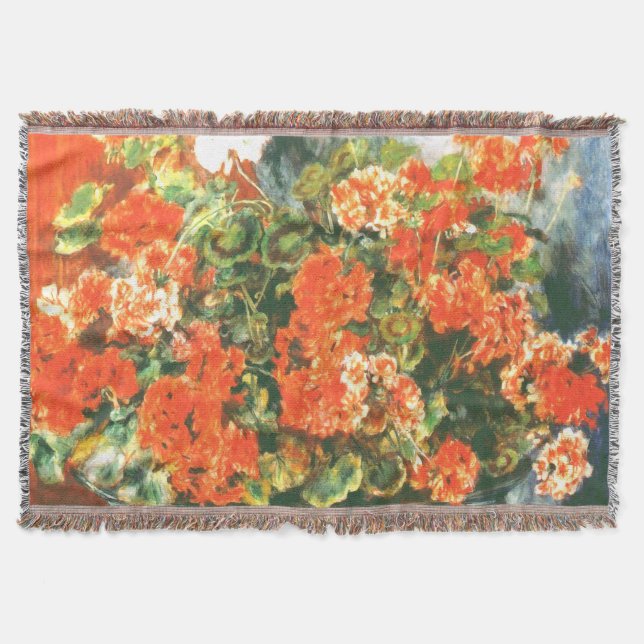 Cobertor Pierre-Auguste Renoir Geraniums E Cats (Frente)
